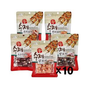 펫스토리 수제 꼬치 90g X10개 강아지간식 고기말이껌