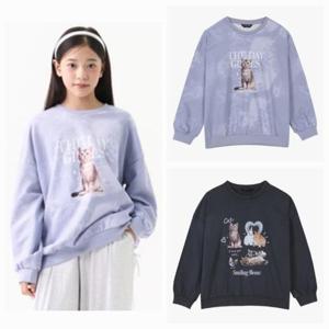 더데이걸 sh06 박시핏 고양이 맨투맨 TGMA25102