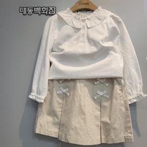 치크 DP01 리본 포인트 맞주름 스커트 CKWH2513G