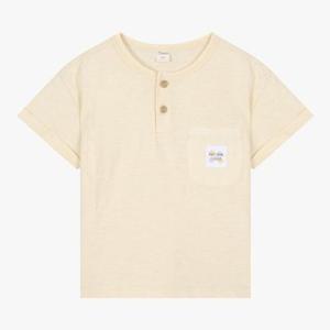 치크 HC04 앞트임 롤업 소매 티셔츠 CKRA2543B