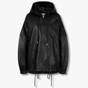 톰보이  후디 오버핏 신세틱 레더 점퍼 (9175361973)