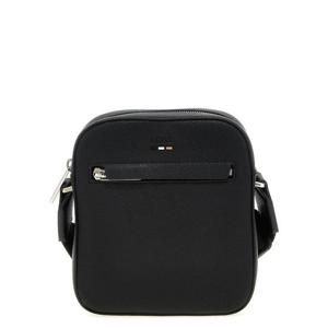 휴고보스 로고 트리밍 리포터 크로스백 50536475001 BLACK DOM