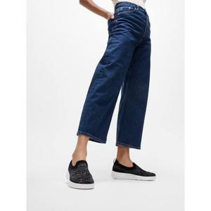 [핏플랍][삼성물산공식]여성 니트 슬립온 블랙/실버린 (FT59K2N233)