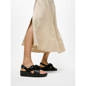 [핏플랍][삼성물산공식]여성 비즈 체인 레더 백스트랩 샌들 블랙 (FT59K2S035)