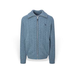 [헤지스 남성] 남성 울 케이블 방풍 집업 HZSW5D327B3 HZSW5D327