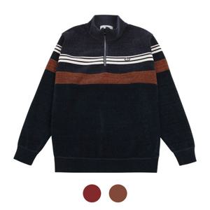 [파파브로]남성 겨울 잔줄무늬 패턴 반집업 니트 DO-KN-307,8
