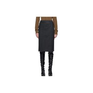 26 SS  여성 그레이 에이프런 데님 미디 스커트 252646F092001