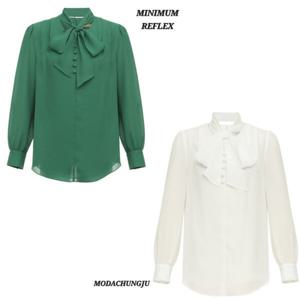 [미니멈]MD 브이넥 리본타이 블라우스  MD MYAAWB1110 M_CJ