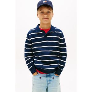 [타미힐피거칠드런] 타미힐피거 키즈 T42G1WWO120BT1 스트라이프 폴로 칼라 스웨터 T42G1WWO120BT1