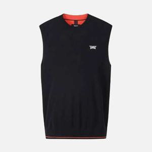 PXG골프조끼 TQK PJPCM4202-21 ROUND NECK KNIT VEST BLACK