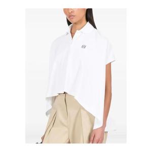 로에베 로고 자수 비대칭 폴로 셔츠 S359Y23XAP