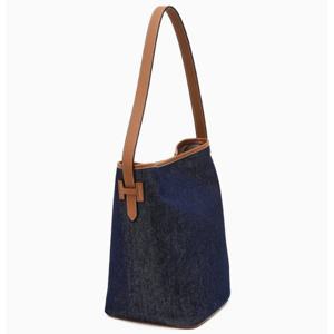 [헤지스ACC][H-Nuve] 누베 H 캔버스 레더콤비 데님 숄더백 HIBA6E420N2