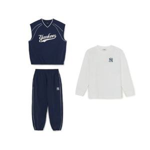 [백화점]MLB키즈 스포티브 바시티 긴팔 티셔츠 3세트 (7AS1V016150NYS)
