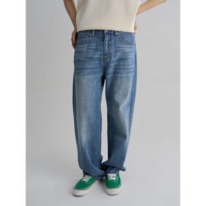 (456321CM7P) [에잇세컨즈] 경량 에센셜 세미와이드핏 데님 팬츠  블루