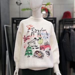 [오프리미츠]애니멀 프린팅 니트 B24KT2B02