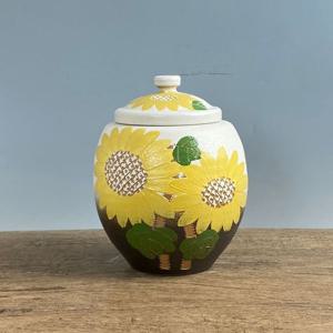 투톤분청 해바라기 5kg 쌀독 잡곡통 현관 소금 항아리 소금항아리 현관소금 쌀독 쌀항아리 쌀통 여주쌀독