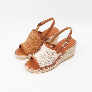 여성 슬링백 샌들 힐 6cm 2종 여자 웨지 힐 뮬 샌들 라탄 발편한 통굽 MRO256040