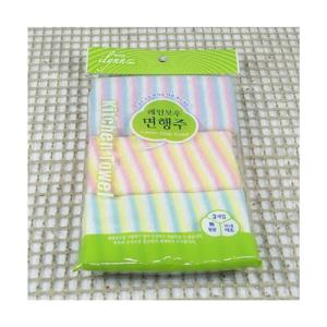 세원 레인보우 면행주 3P 주방용타올 다용도행주 주방행주 부엌행주 청소행주 행주크리너 타올행주 가정용