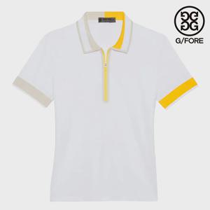 [지포어] (SW_G4LS23K800_FLY_) 여성 콘트라스트 테크 집 폴로 셔츠 G4LS23K800