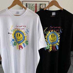 반팔티 스마일 306P450S 라운드 빅사이즈 빅사이즈미