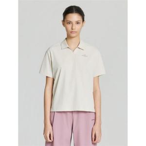 아이더 ON THE ROCK (온더락) 여성 우븐 반팔 폴로 티셔츠_CREAM BEIGE DWM26222W9 407900