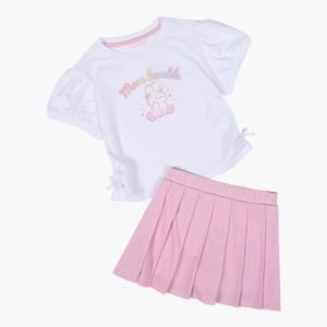 [백화점][로엠걸즈(아동)]레이어드 매쉬스커트 상하셋업 RGSM2647C