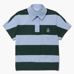 [먼싱웨어][37%OFF]여성 스트라이프 루즈핏 반팔티셔츠 블루(MQ222LTS46)