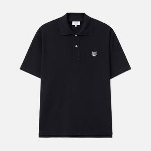 26SS 메종키츠네 폭스 헤드 컴포트 폴로 티셔츠 블랙 PM00210KP0001 P199
