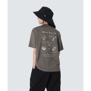 스노우피크 SNOWPEAK APPAREL 코튼 여성 플라워 그래픽 반팔 티셔츠 (S26MWFTS67) Dark Khaki S26MWFTS67DK 406550