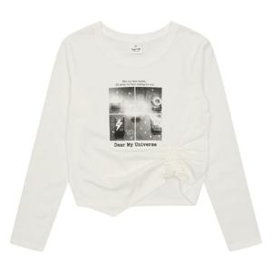 [에꼴리에]MARIO여아 프린팅 셔링 티셔츠 24OT457_WT