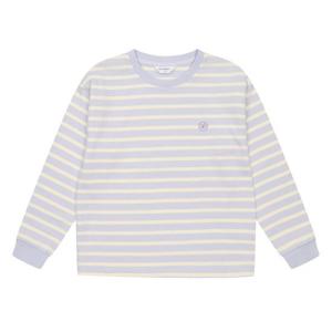 [에꼴리에]MARIO여아 컬러 스트라이프 티셔츠 24A0454_PU