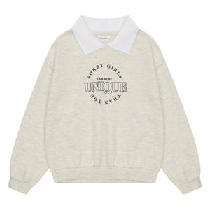 에꼴리에 여아 레터링 카라 맨투맨 티셔츠 24A5452_OT