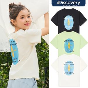 [백화점][택가55,000원]디스커버리키즈 DKRS55053 키즈 콜라보 그래픽(백) 반팔티셔츠