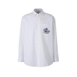 오프화이트 로고 자수 버튼업 셔츠 OMGE004S25FAB004OMGE004S25FAB004 0187WHITEMULT TP935008561