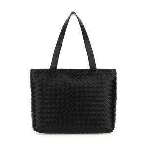 26 SS 보테가 베네타 스몰 인트레치아토 지퍼 토트백 블랙 795628V2HL1