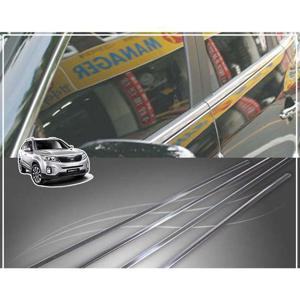 (눈썹몰딩) 2013-2014 뉴쏘렌토R 스텐 윈도우 몰딩 자동차용품 익스테리어용품 익스테리어몰딩 커버 윈도우트림 윈도우몰딩 윈도우라인몰딩