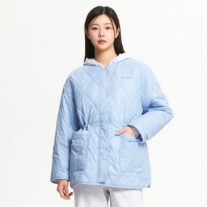 뉴발란스패딩 OQK NBNQE4W912-51 WOMEN 라운드넥 퀼팅 중기장 패딩자켓