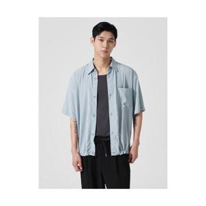 에잇세컨즈 8SECONDS 레이온 블렌드 오버핏 반소매 셔츠 스카이 블루 (424765DY1Q) 424765DY1Q 405385