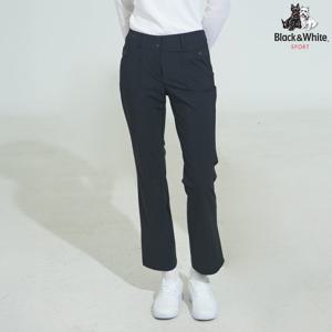 [블랙앤화이트]여성 트리코트 부츠컷 트임 팬츠 5036LAWN_BLACK