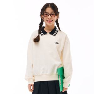 [오션스카이] 여아 카라 장식 맨투맨 티셔츠-EAJG5156B0A