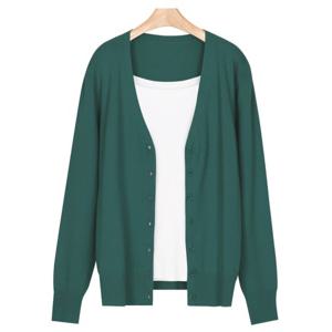 [샵앤]여성 베이직 솔리드 Y단추 가디건 JG-WCD-0749-수박