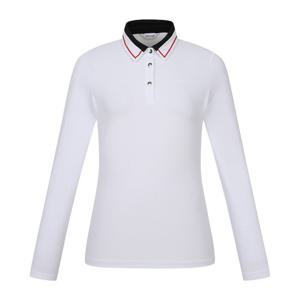 [핑골프](사은품증정) 여성 카라 배색 긴팔 티셔츠 121E3TO281