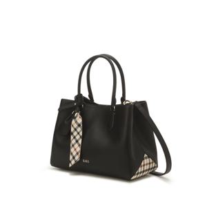 [닥스ACC][쇼핑백동봉]버킹엄 블랙 체크배색 소가죽 토트백 DCBA3E122