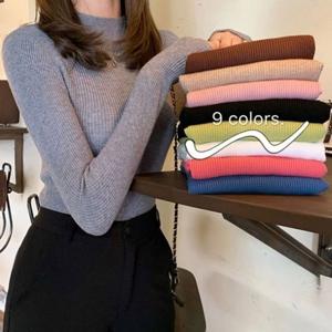 여성니트 반폴라티 봄가을 기본슬림핏 데일리패션 데일리니트티