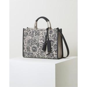 [닥스ACC][MISTY FLOWER JQD] 네이비 플라워자수 자카드 라지 토트백 (DCBA2F655N2