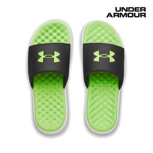 [언더아머(백)]남성 쿠셔닝 슬리퍼 UA 이그나이트 프로 8 픽스드 스트랩 슬라이더 6010383-003