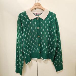 스테파니 HC07 윈드도트카라 니트 가디건 A24SW4414