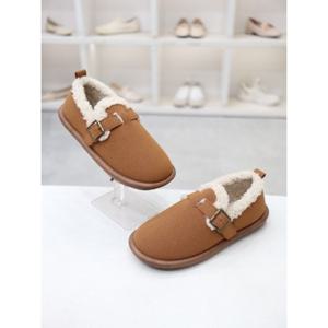 [블리아르]뽀글이 털 안감 퍼 여성 겨울 로퍼 2cm BLMD500659-1_