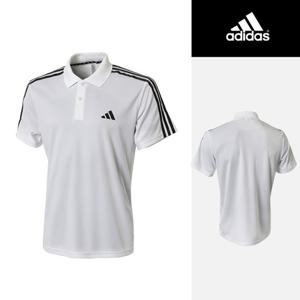 아디다스 에센셜 3S 피케 폴로 반팔티(IB8109) 카라티