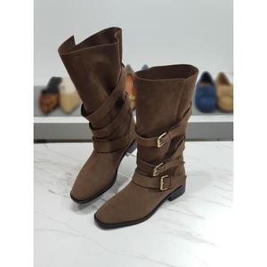 한슈 세이브존03 사이드 쓰리버클 스웨이드 롱부츠 3cm AGHS349088krA